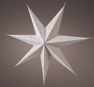 Hvězda papírová  závěs (bílá) 60x19cm 