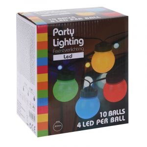 Osvětlení na párty 10 LED žárovek (multicolor) 7,5m, 220V  