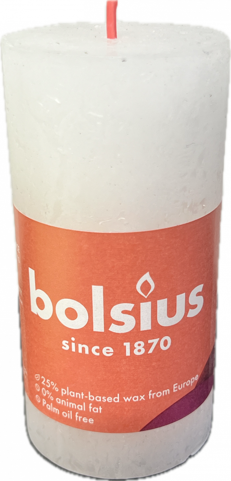 Svíčka válec RUSTIC 100/50mm (bílá)-Bolsius