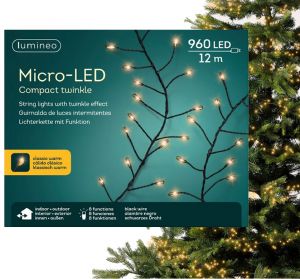 Vánoční řetěz MICRO LED, 960LED (teplá bílá) 12m
